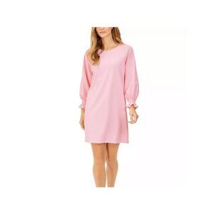 KASPER DRESS Womens Pink Long Sleeve Above The Knee Party Shift Dress M